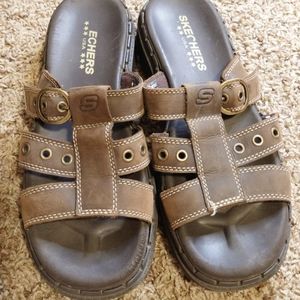 Vintage Y2K Leather Slip-on Sandals